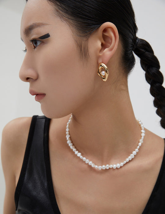 Mystic Pearl Pendant Earrings